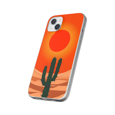 Scorched Saguaro Sunset · Soft Phone Case for iPhone