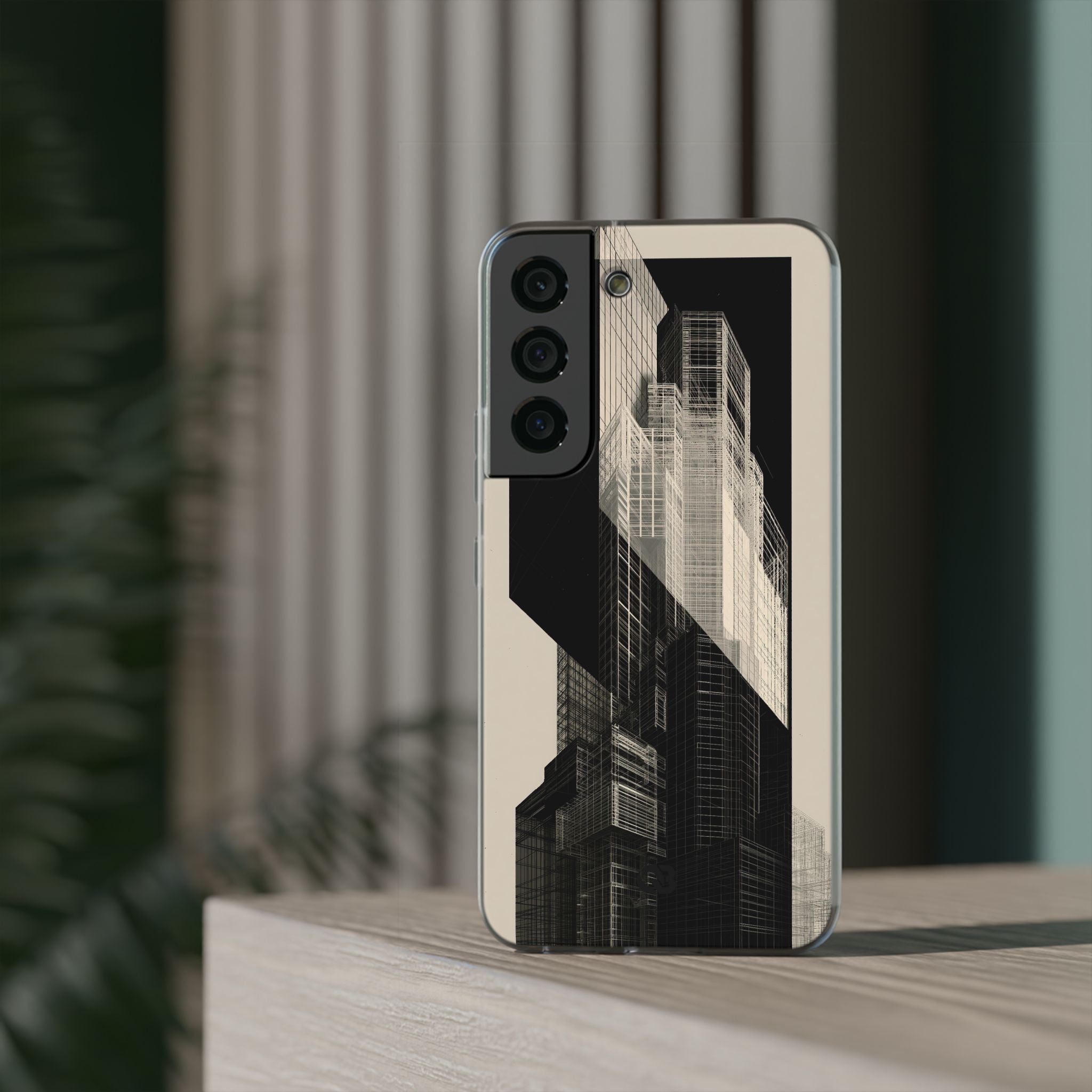 Beige Lite Phone Case for Samsung - Monolith Urban Grid