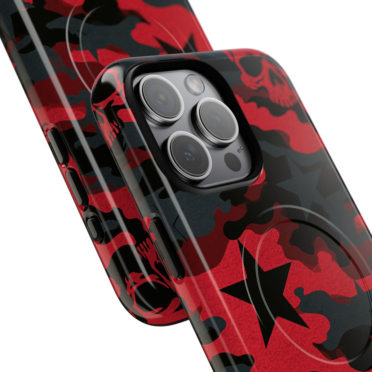 Crimson Skull Camo · Tough 2.0 Magnetic Phone Case for iPhone · Red