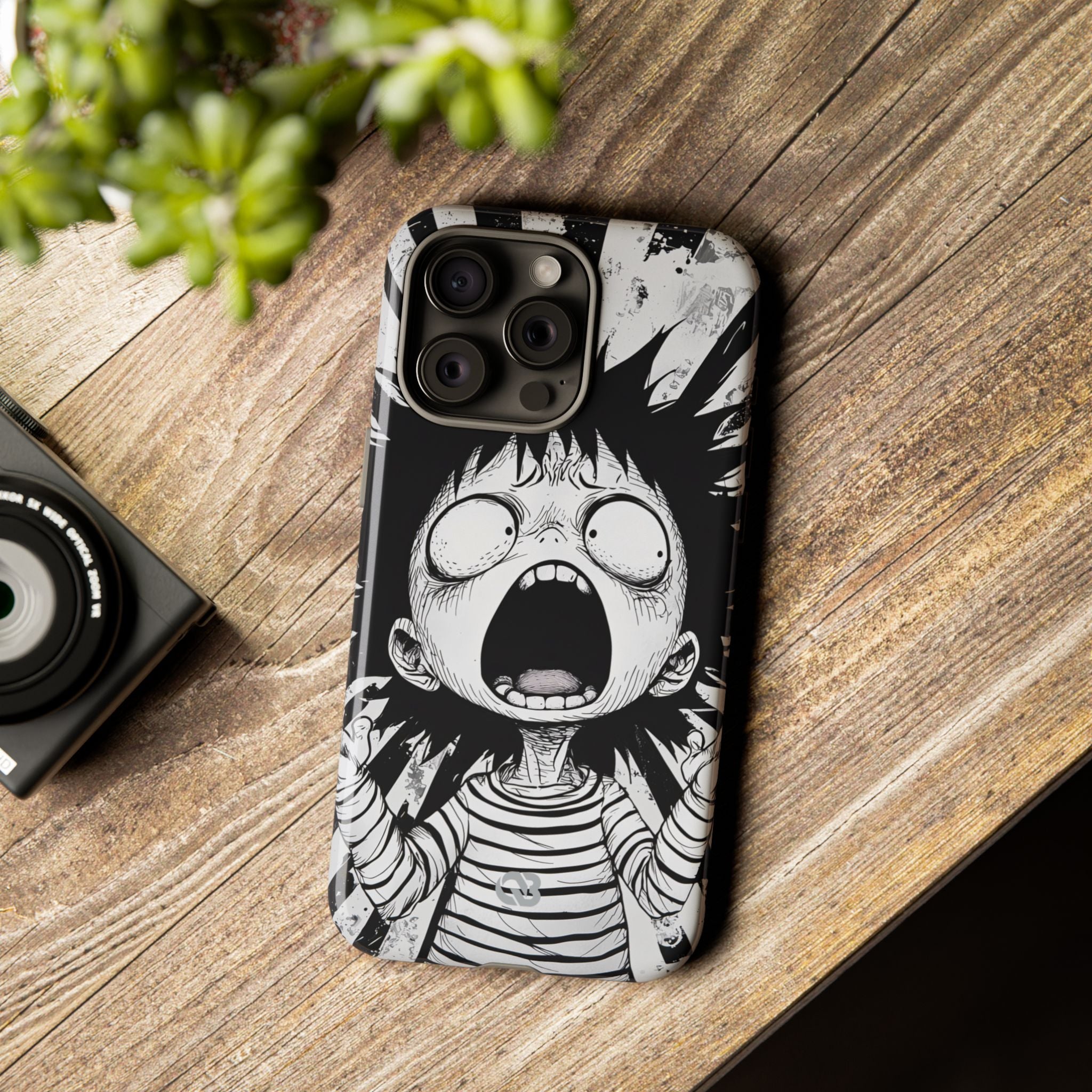 Chaotic Monochrome Scream · Tough Fundas para teléfono para iPhone