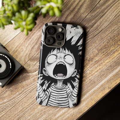 Chaotic Monochrome Scream · Tough Fundas para teléfono para iPhone