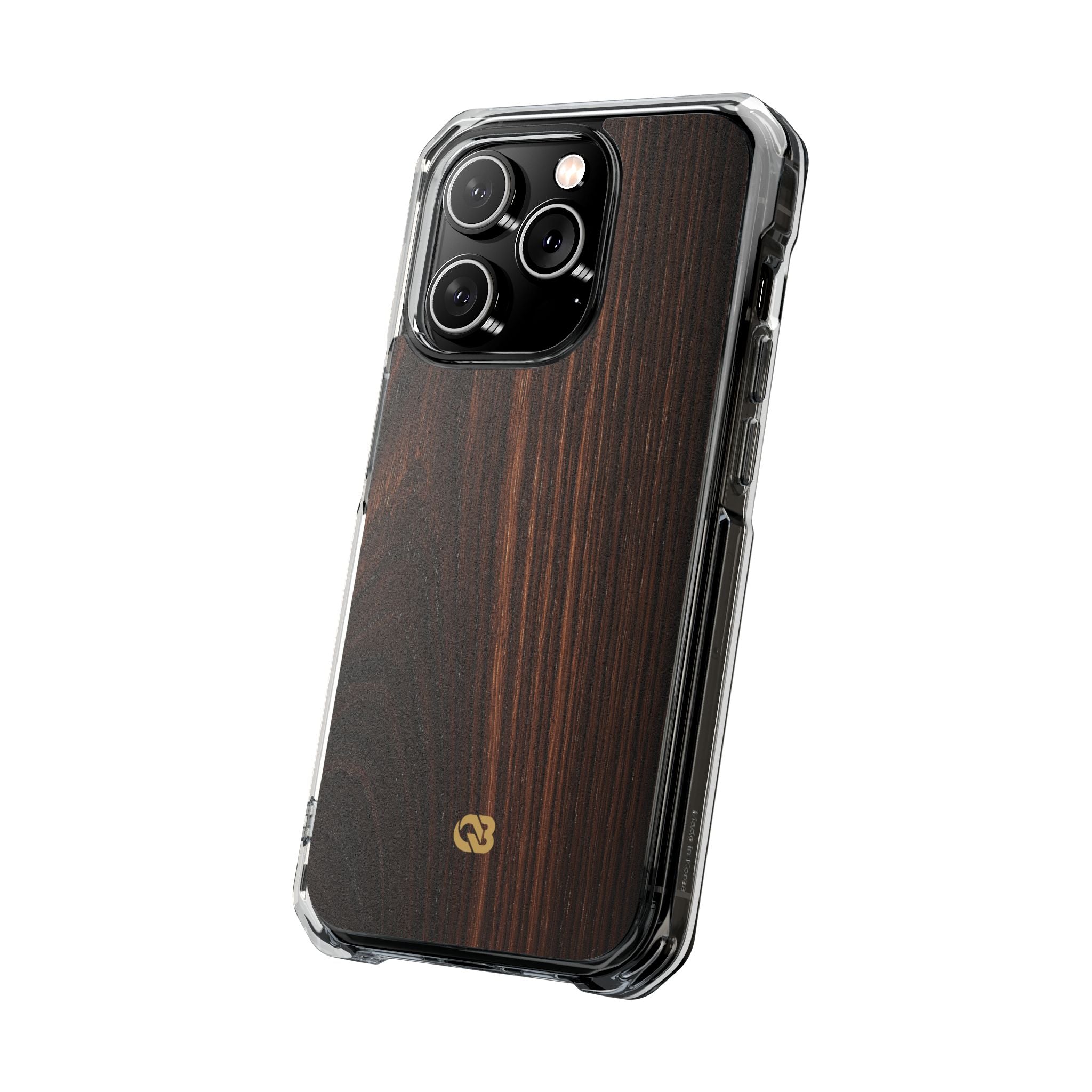 Brown Impact MagSafe Phone Case for iPhone - Burnished Mahogany Grain
