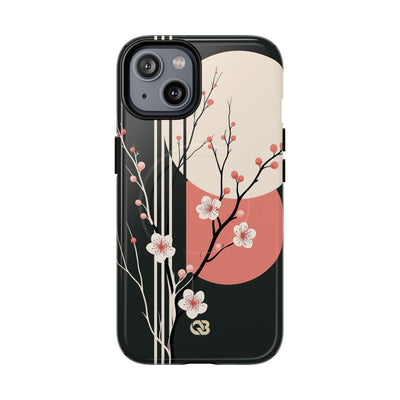 Black Tough 2.0 Magsafe Phone Case for iPhone - Kyoto Midnight Blossom