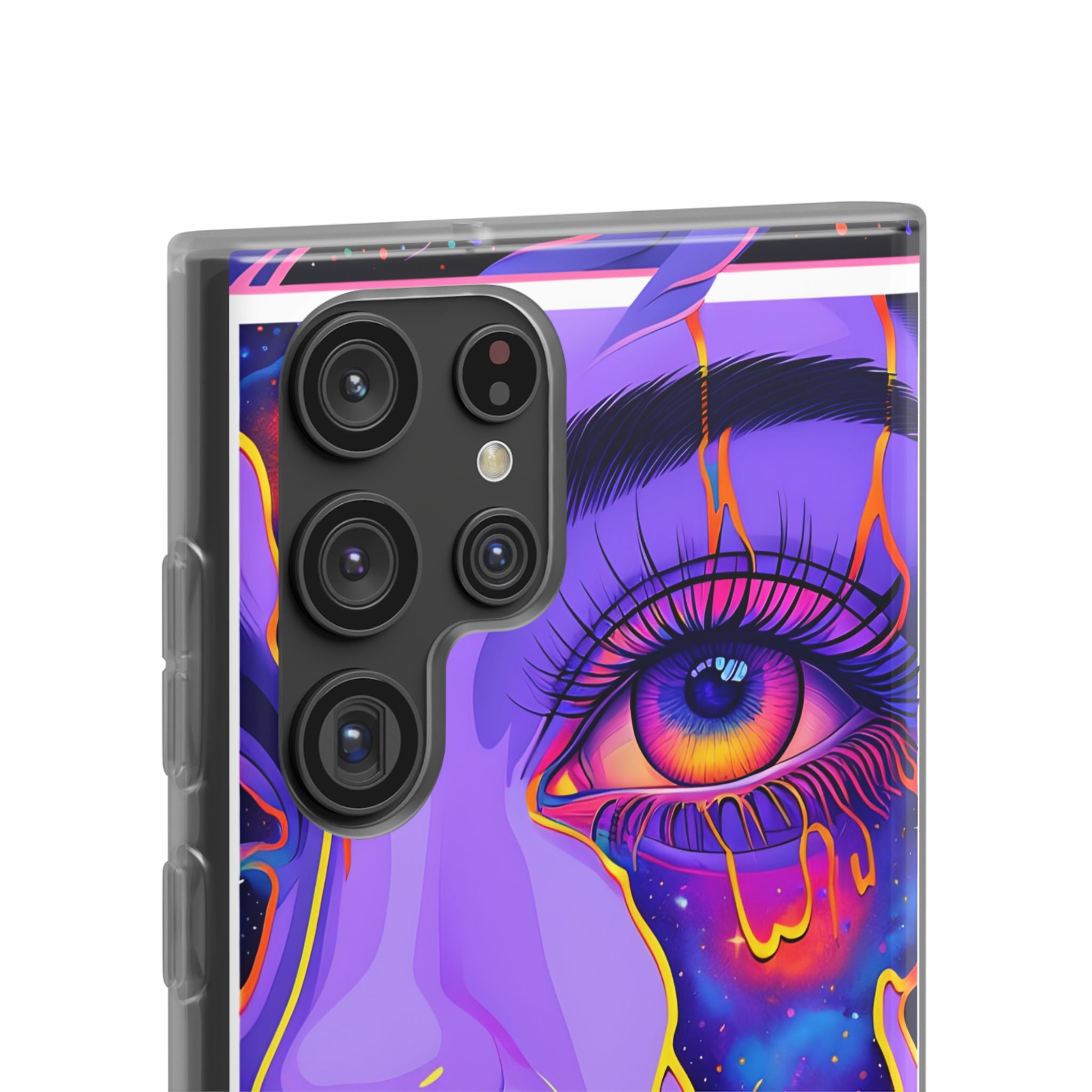 Violet Cosmic Gaze · Soft Custodia per Samsung