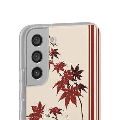 Red Lite Phone Case for Samsung - Crimson Momiji Stripe