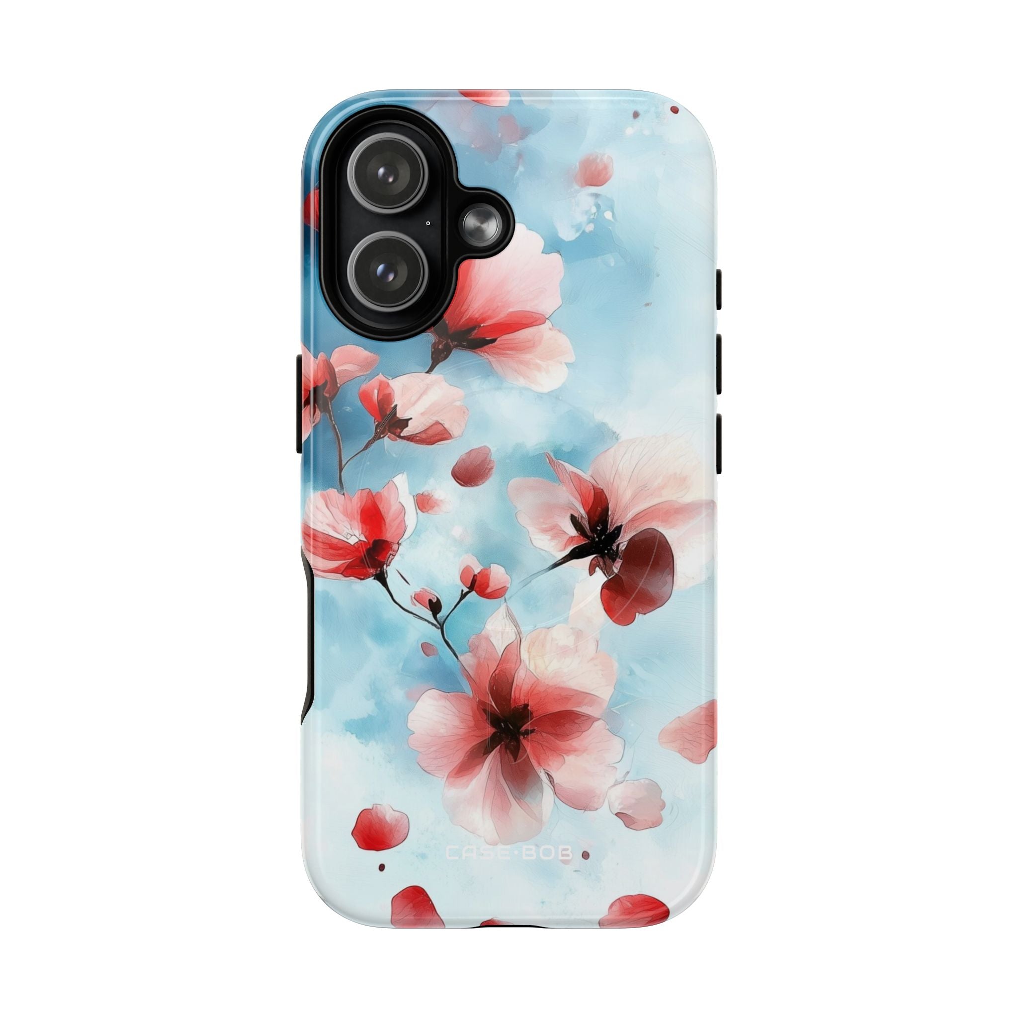 Pink Blossom Drift iPhone 17 Case - Tough+ - CASE•BOB