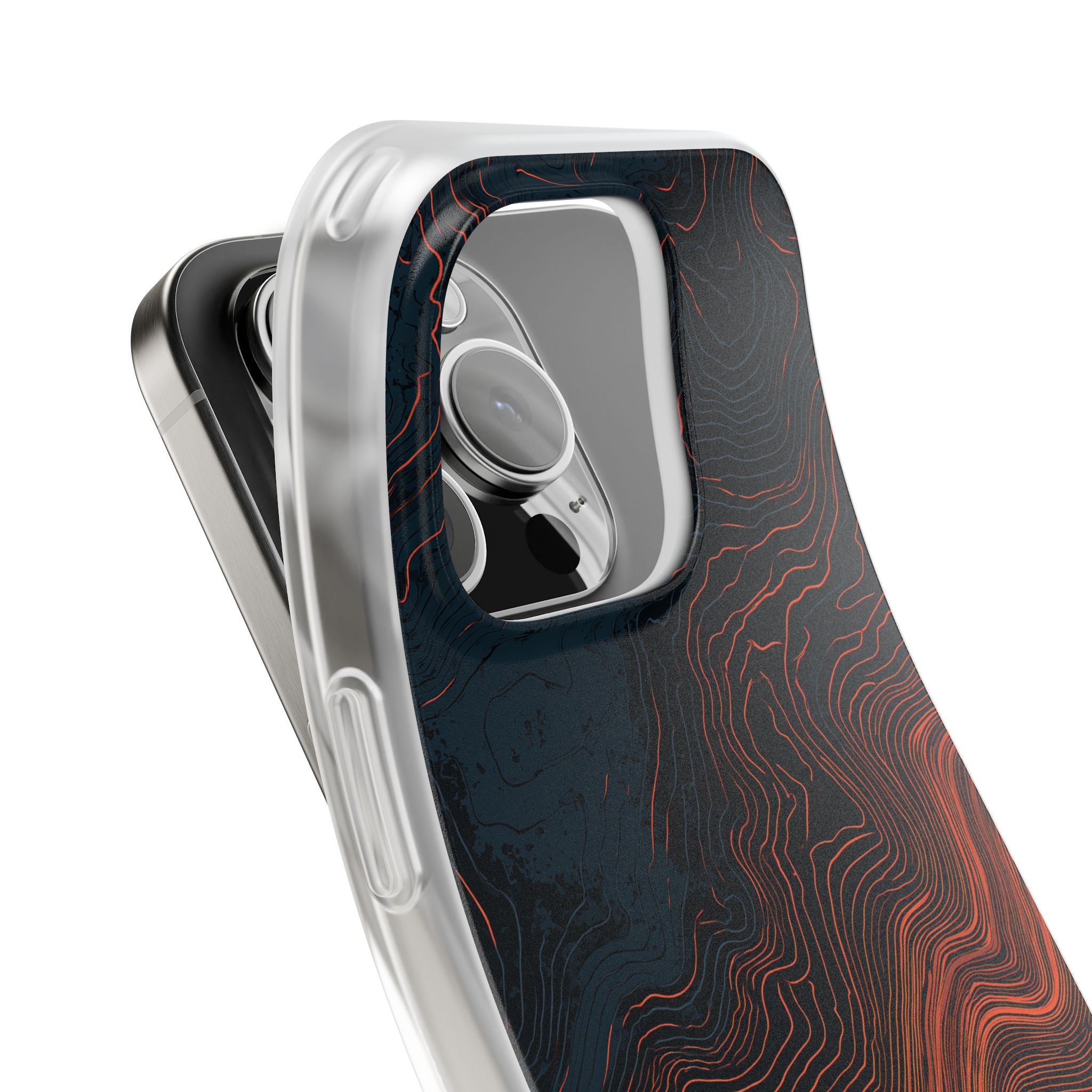 Black Lite Phone Case for iPhone - Volcanic Basalt Map
