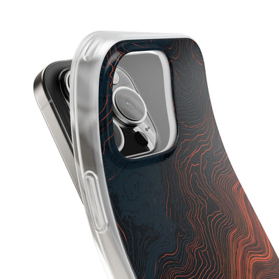 Black Lite Phone Case for iPhone - Volcanic Basalt Map