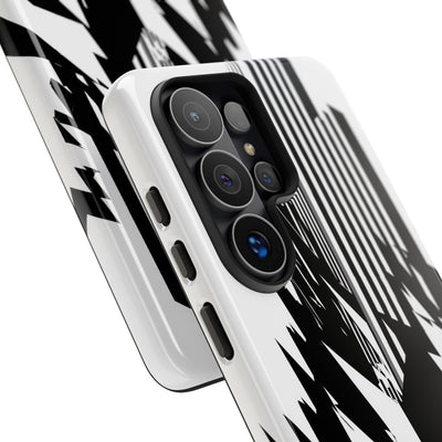 White Tough Phone Case for Samsung - Shattered Vector Spire