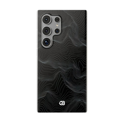 Black Lite Phone Case for Samsung - Obsidian Topo Wireframe