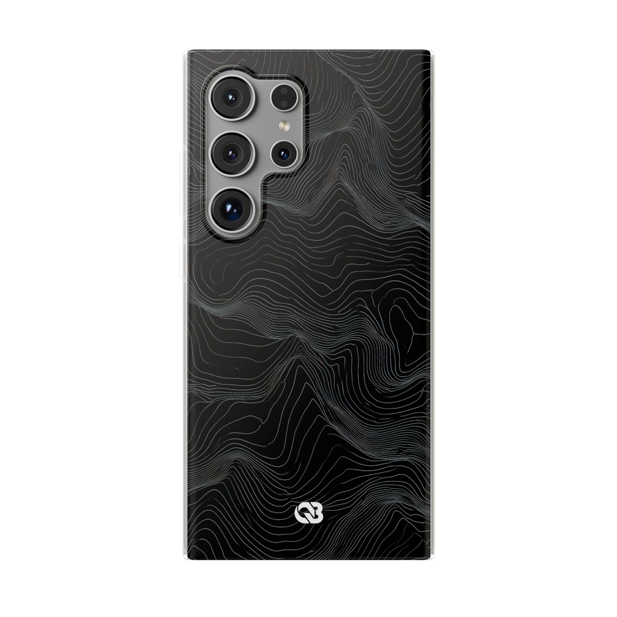 Black Lite Phone Case for Samsung - Obsidian Topo Wireframe