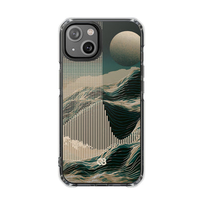 Green Impact MagSafe Phone Case for iPhone - Lunar Moss Topography