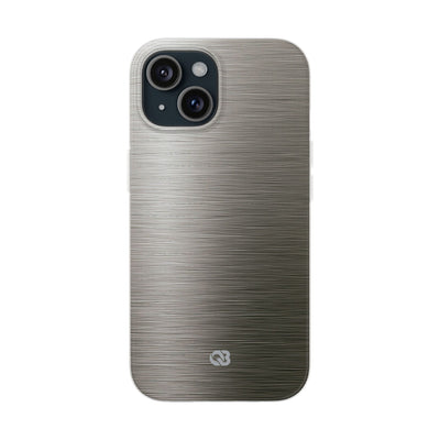 Grey Lite Phone Case for iPhone - Brushed Industrial Steel