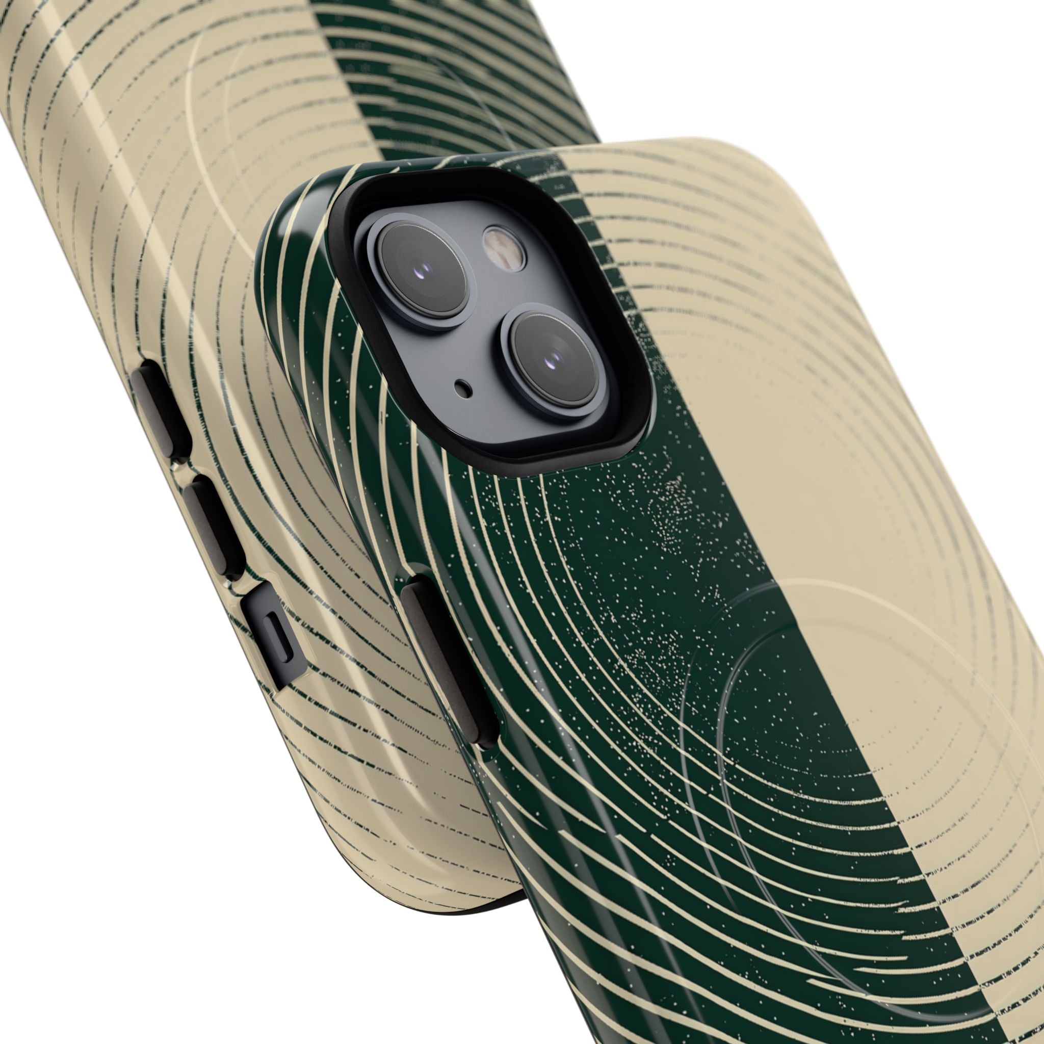 Green Tough 2.0 Magsafe Phone Case for iPhone - Evergreen Split Grain