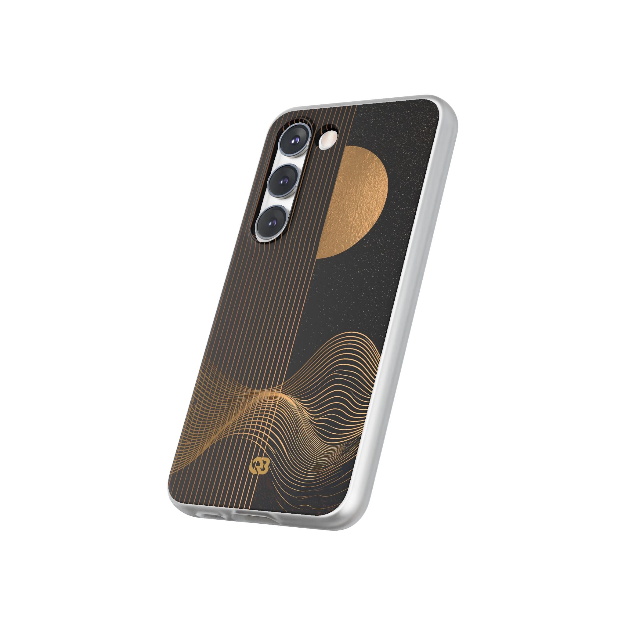 Gold Lite Phone Case for Samsung - Gilded Obsidian Dunes
