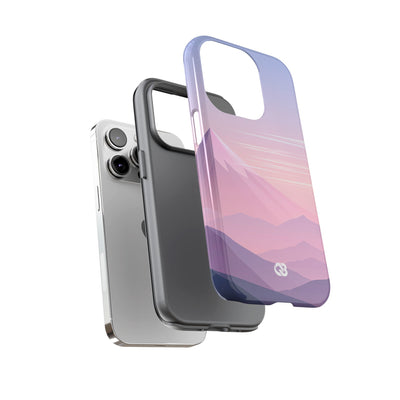 Purple Tough Phone Case for iPhone - Lavender Alpine Dawn