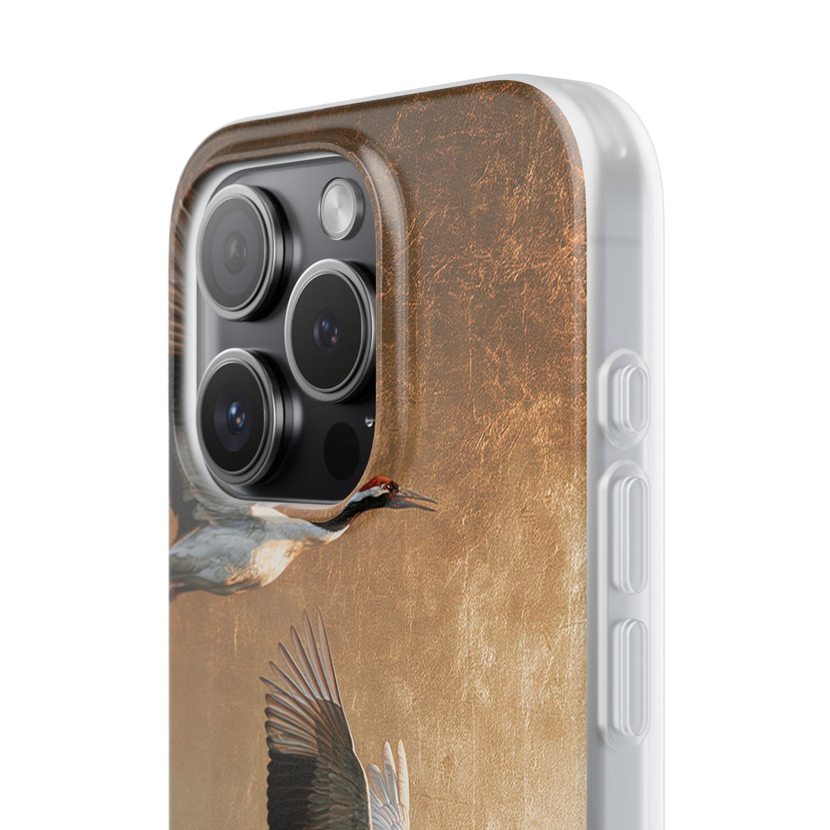 Golden Crane Flight · Lite Phone Case for iPhone ·  Gold