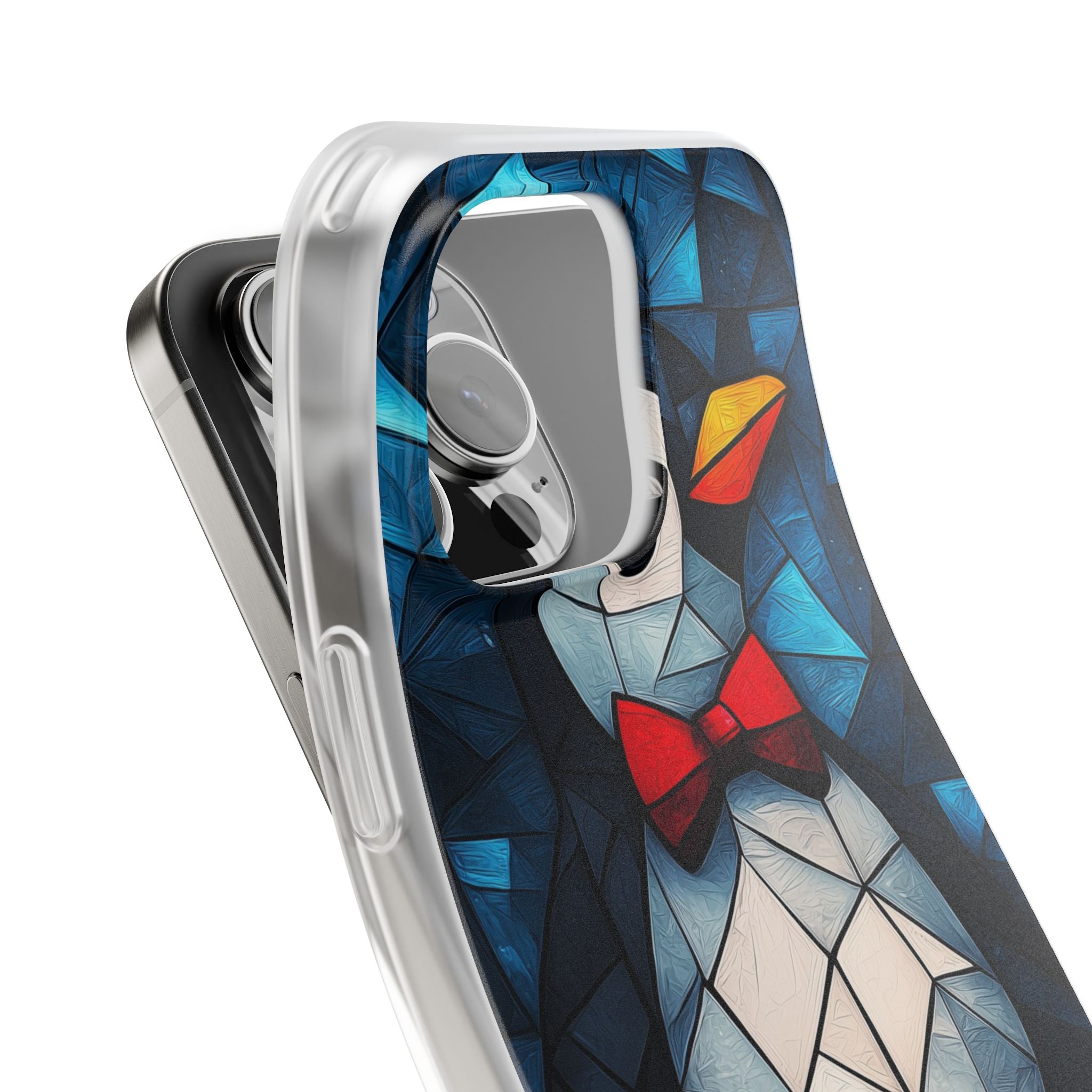 Mosaic Bowtie Penguin · Soft Phone Case for iPhone