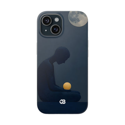 Obsidian Lunar Orb · Soft Phone Case for iPhone