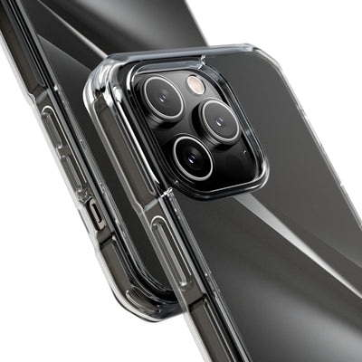 Obsidian Ridge · Clear Impact Magnetic Phone Case for iPhone ·  Black