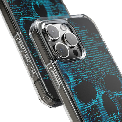 Cyan Glitch Skull · Impact Custodia per iPhone · Magsafe