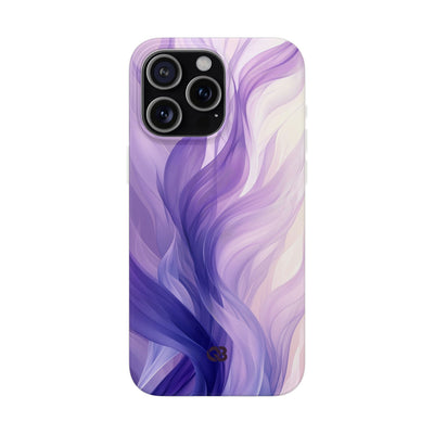 Amethyst Silk Waves · Soft Phone Case for iPhone