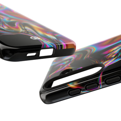 Purple Tough Phone Case for Samsung - Liquid Neon Chrome