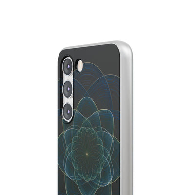 Blue Lite Phone Case for Samsung - Celestial Wireframe Bloom