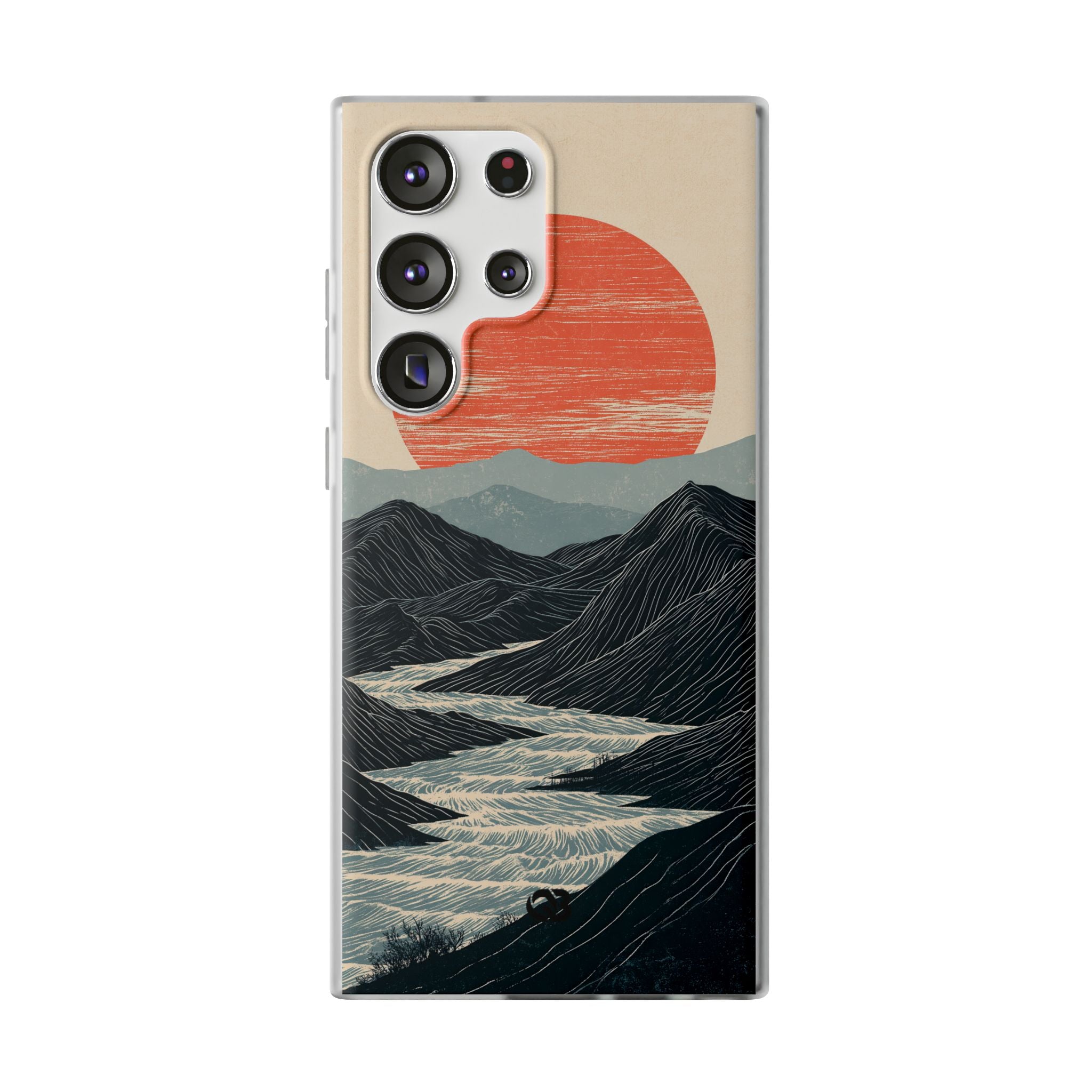 Beige Lite Phone Case for Samsung - Crimson Ridge Flow