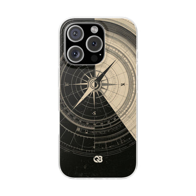 Beige Lite Phone Case for iPhone - Obsidian Nautical Blueprint