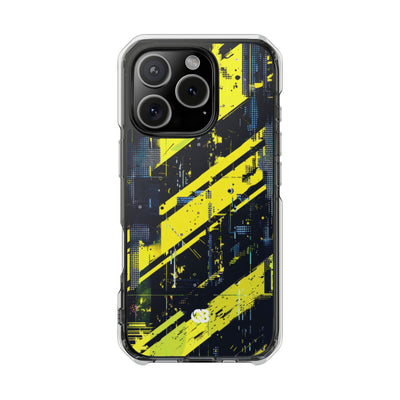 Acid Hazard · Clear Impact Magnetic Phone Case for iPhone ·  Yellow