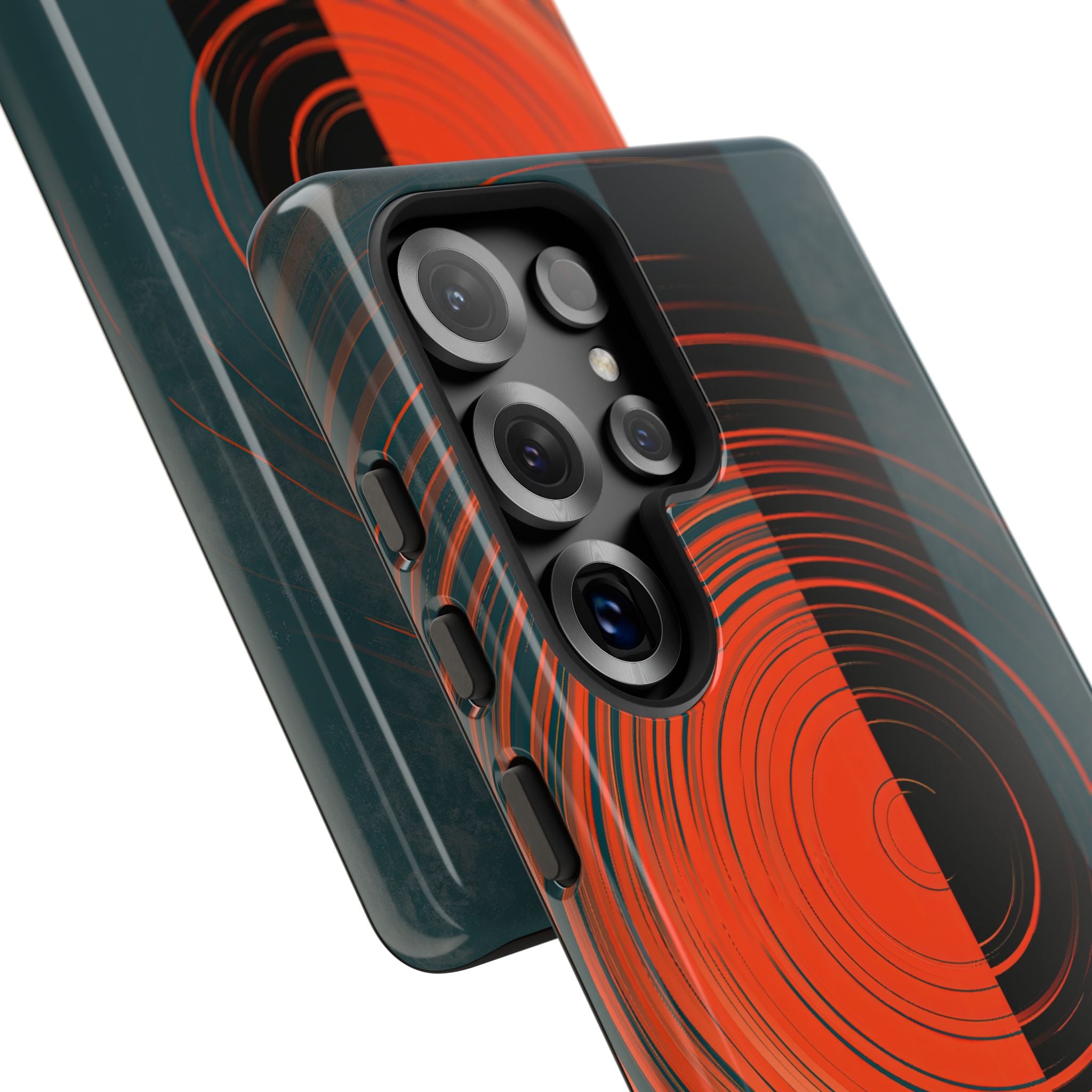 Teal Tough Phone Case for Samsung - Burnt Slate Radial