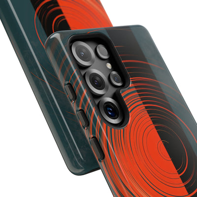 Teal Tough Phone Case for Samsung - Burnt Slate Radial