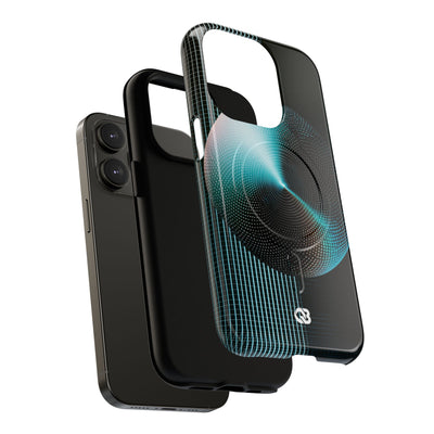 Blue Tough 2.0 Magsafe Phone Case for iPhone - Cyan Vector Sphere