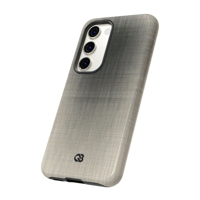 Beige Tough Phone Case for Samsung - Carbon Screen Grid