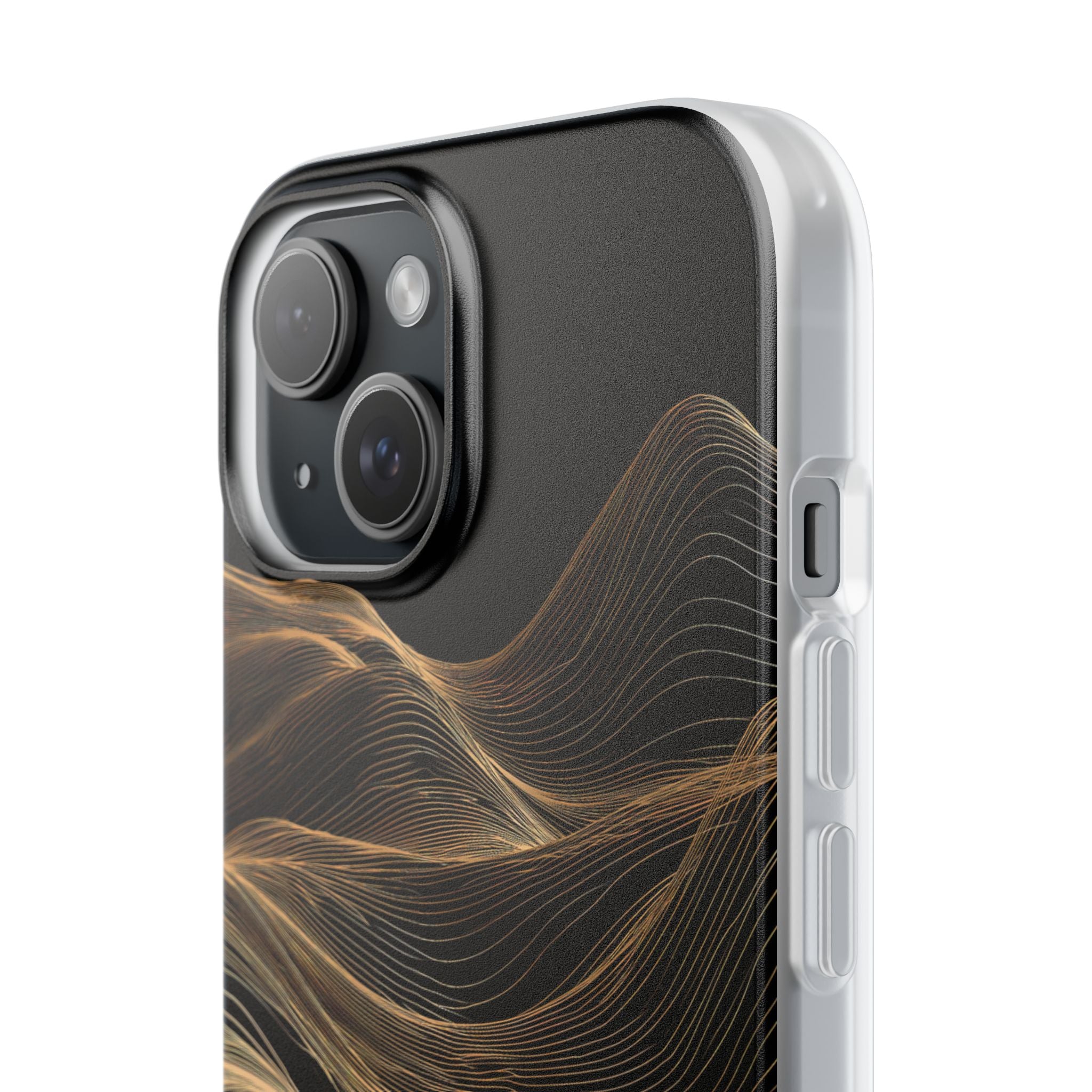 Black Lite Phone Case for iPhone - Copper Topo Ridge