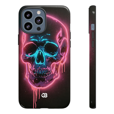 Neon Drip Skull · Tough Phone Case for iPhone · Black