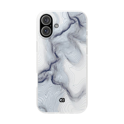 White Lite Phone Case for iPhone - Nordic Ridge Topo