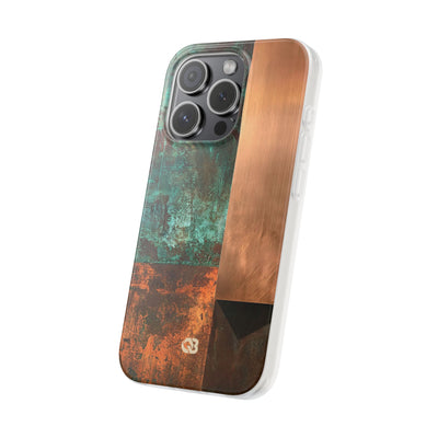Teal Lite Phone Case for iPhone - Verdigris Copper Slab