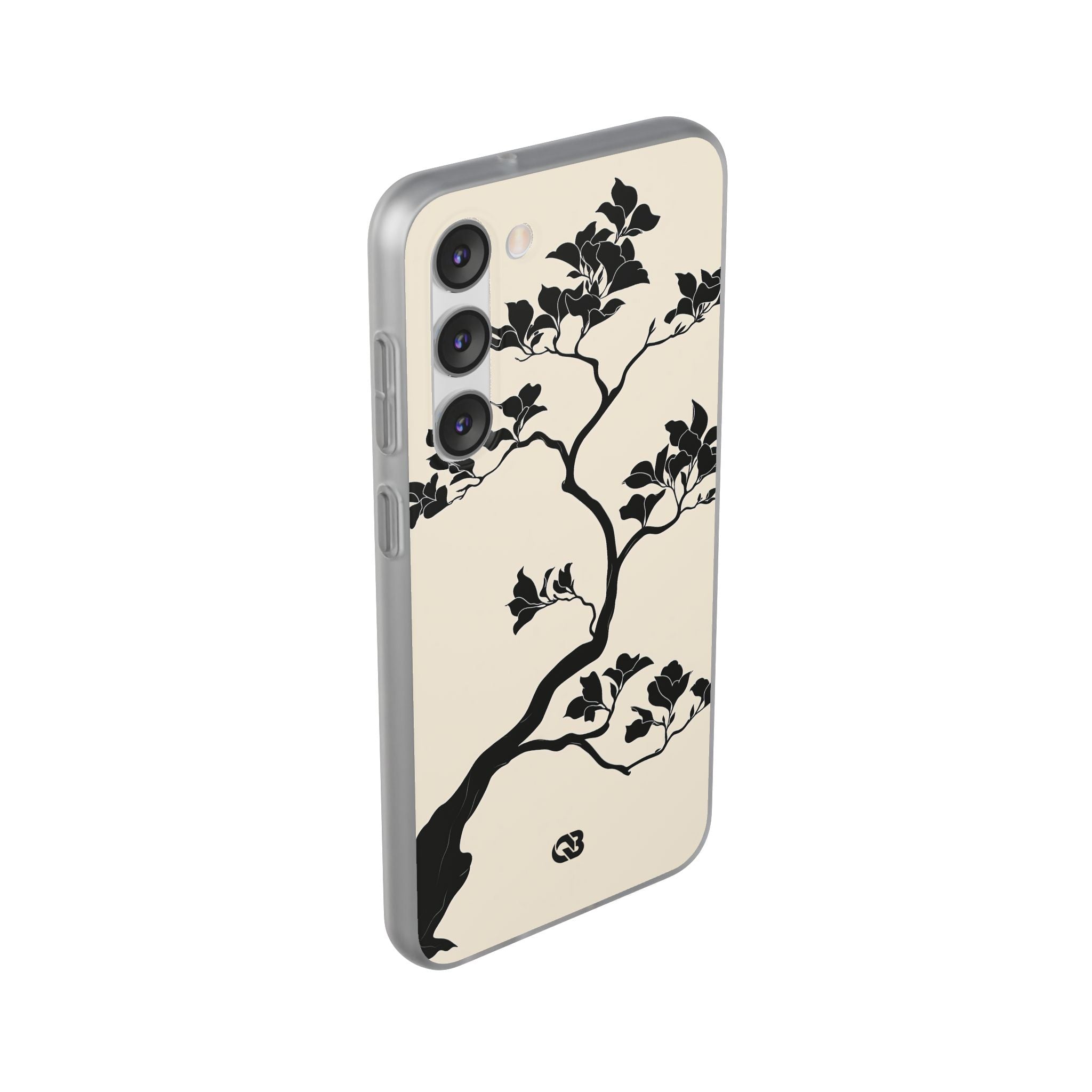 Beige Lite Phone Case for Samsung - Obsidian Bonsai Silhouette