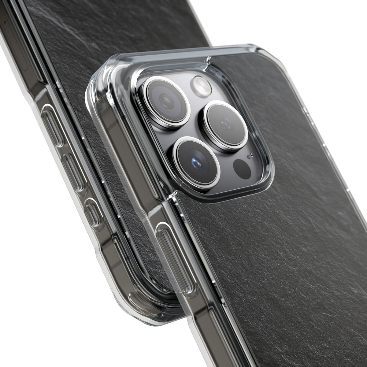 Obsidian Slate · Clear Impact Magnetic Phone Case for iPhone ·  Black