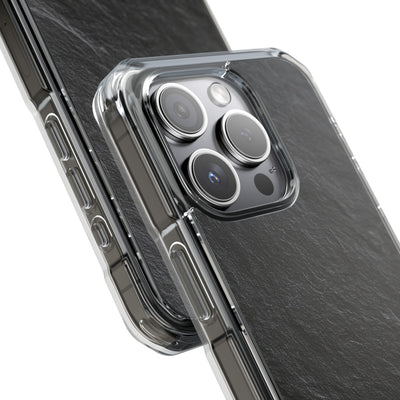 Obsidian Slate · Clear Impact Magnetic Phone Case for iPhone ·  Black