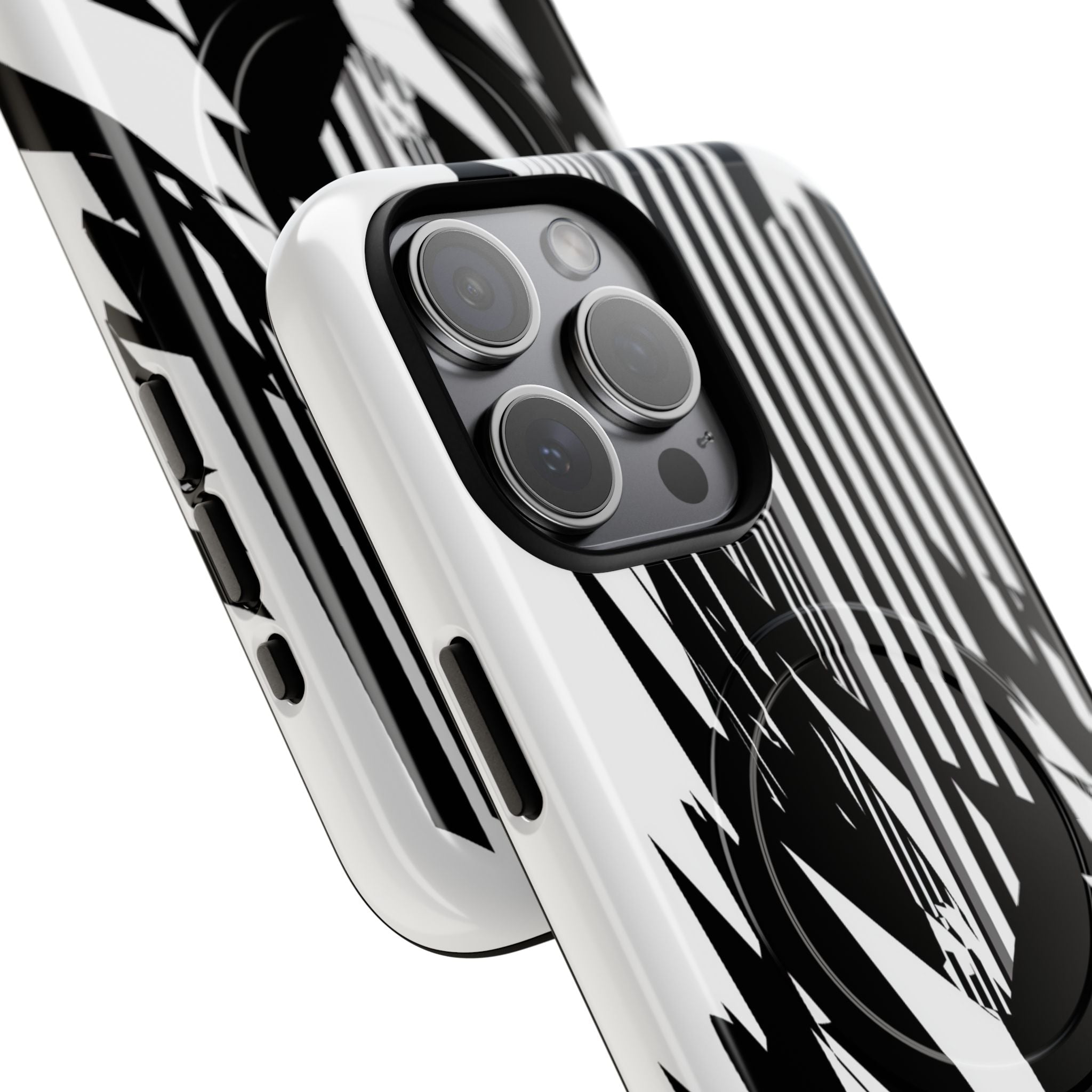 White Tough 2.0 Magsafe Phone Case for iPhone - Shattered Vector Spire