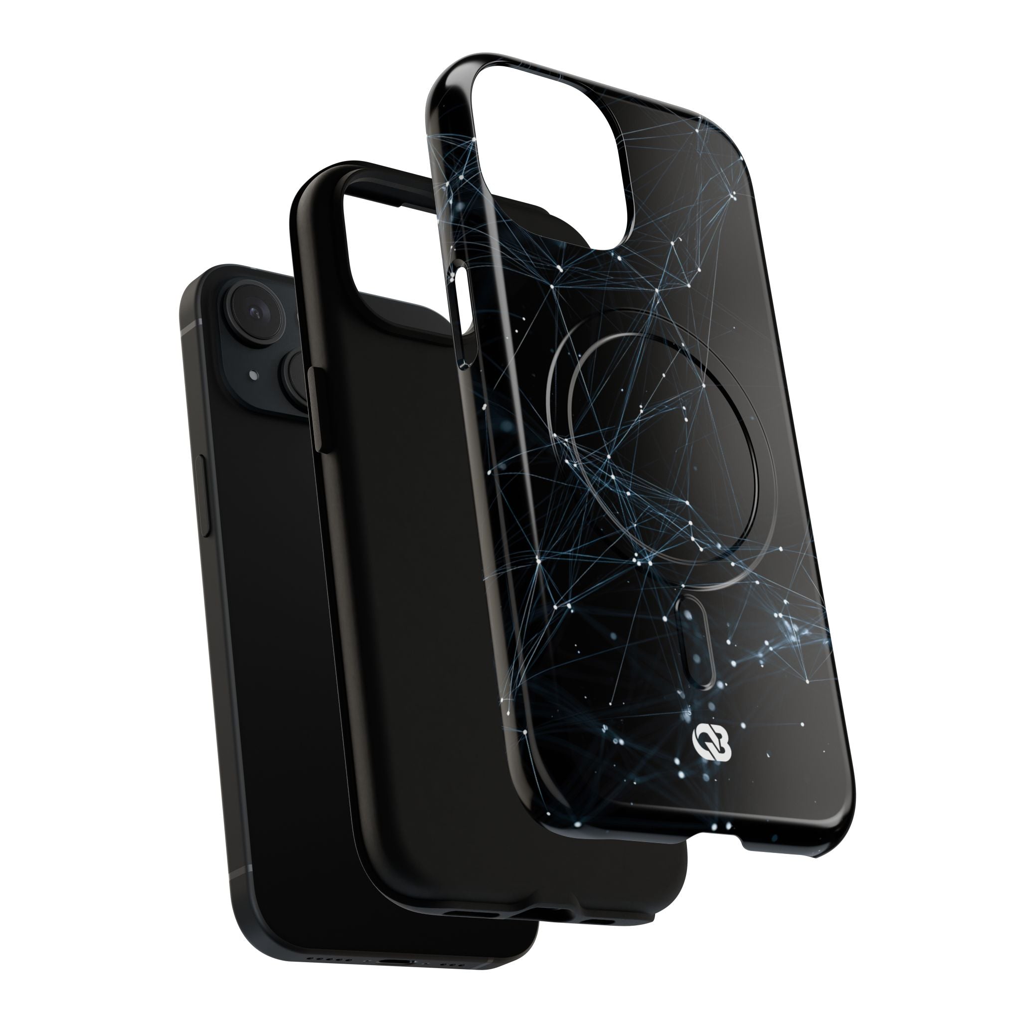 Black Tough 2.0 Magsafe Phone Case for iPhone - Arctic Neural Mesh