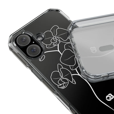 Black Impact MagSafe Phone Case for iPhone - Noir Alabaster Orchid