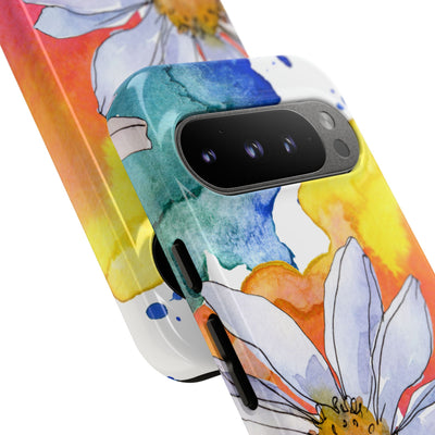 Vivid Bloom Splatter · Tough Handyhülle für Google Pixel