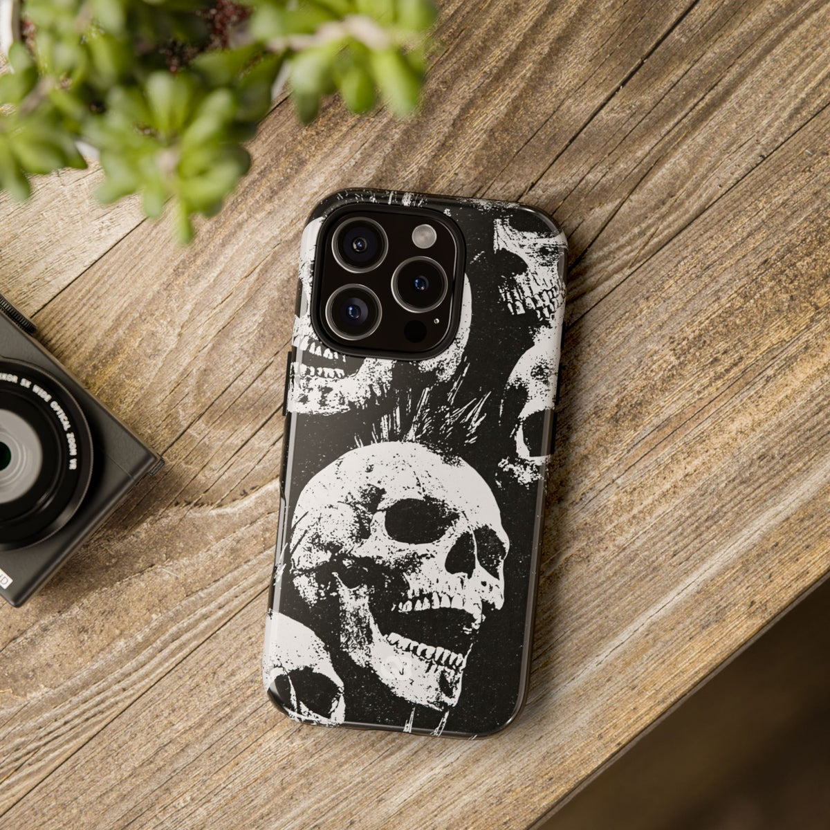 Punk Skull Riot · Tough Phone Case for iPhone · Black