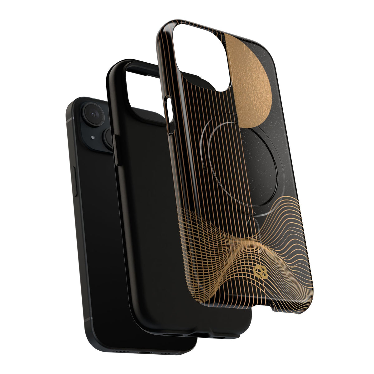 Lunar Topo Horizon · Tough 2.0 Magnetic Phone Case for iPhone · Black
