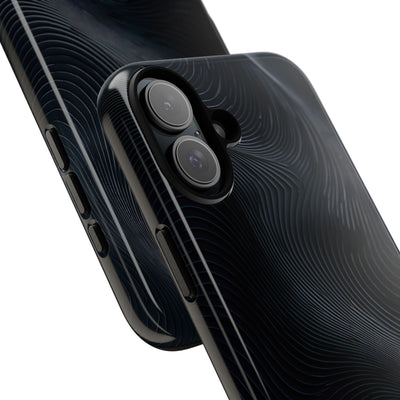 Black Tough Phone Case for iPhone - Obsidian Ridge Flux