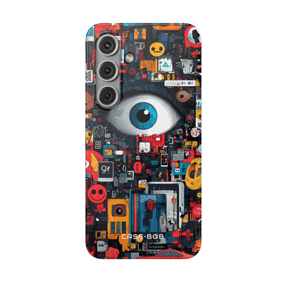 Digitaalinen silmä sininen Samsung S24 -pehmeä suojakotelo